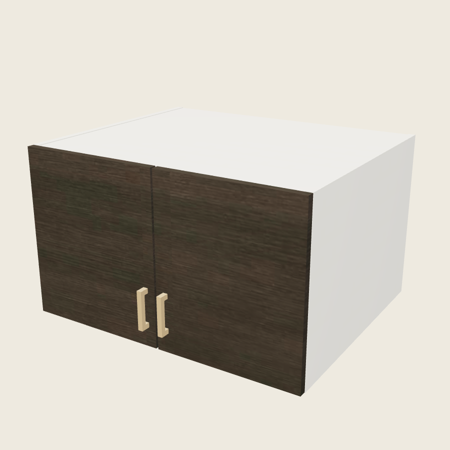 Torino Dark Wood Double Door Wall Cabinet - W301824 — 2020 catalog rendering; finish and installed options are illustrative