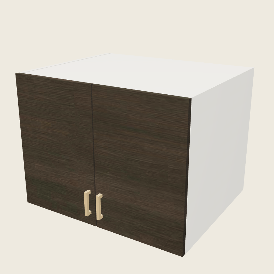 Torino Dark Wood Double Door Wall Cabinet - W302324 — 2020 catalog rendering; finish and installed options are illustrative