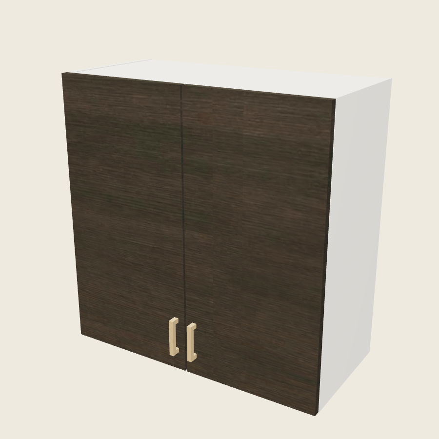 Torino Dark Wood Double Door Wall Cabinet - W3030 — 2020 catalog rendering; finish and installed options are illustrative