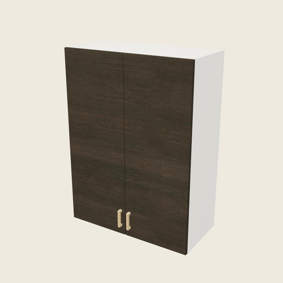 Torino Dark Wood Double Door Wall Cabinet - W3040 — 2020 catalog rendering; finish and installed options are illustrative
