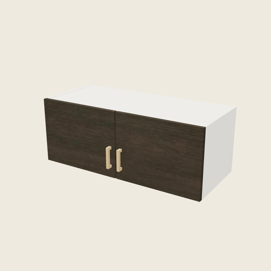 Torino Dark Wood Double Door Wall Cabinet - W3312 — 2020 catalog rendering; finish and installed options are illustrative
