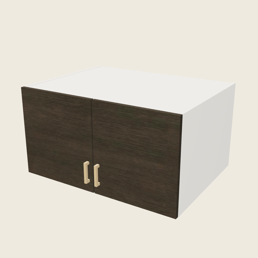 Torino Dark Wood Double Door Wall Cabinet - W331824 — 2020 catalog rendering; finish and installed options are illustrative