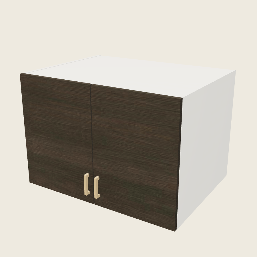Torino Dark Wood Double Door Wall Cabinet - W332324 — 2020 catalog rendering; finish and installed options are illustrative