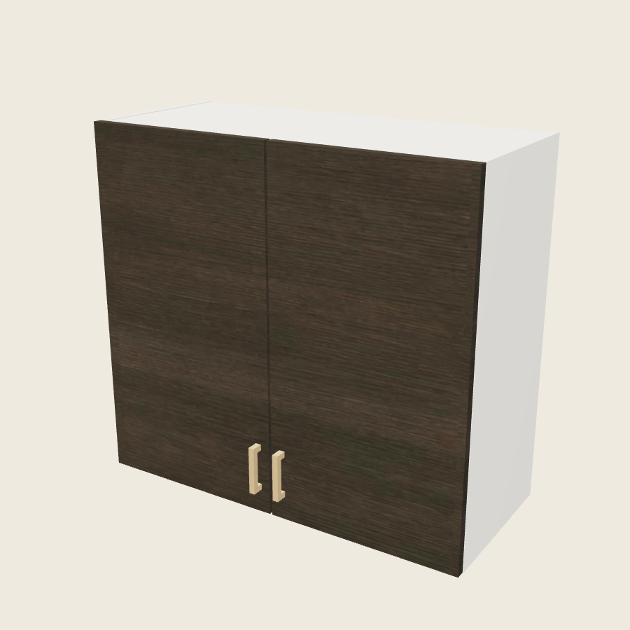 Torino Dark Wood Double Door Wall Cabinet - W3330 — 2020 catalog rendering; finish and installed options are illustrative