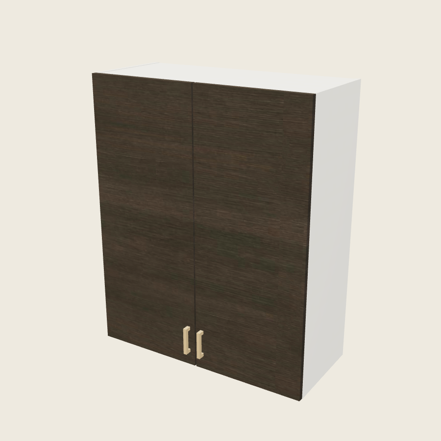 Torino Dark Wood Double Door Wall Cabinet - W3340 — 2020 catalog rendering; finish and installed options are illustrative