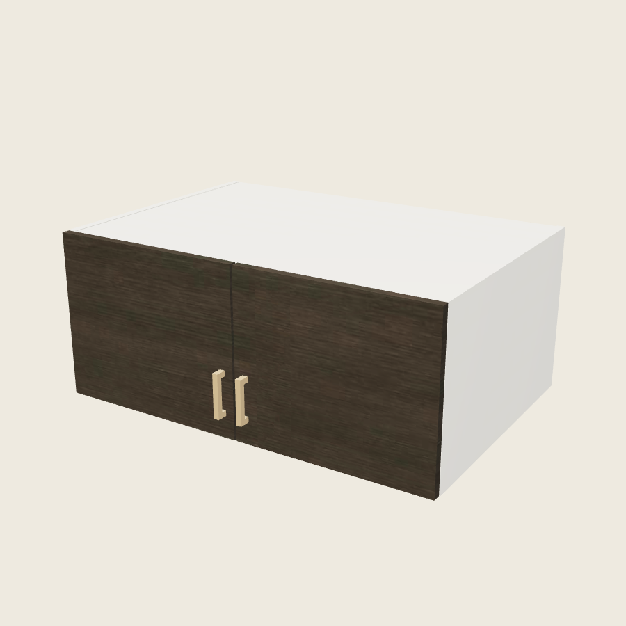 Torino Dark Wood Double Door Wall Cabinet - W361524 — 2020 catalog rendering; finish and installed options are illustrative