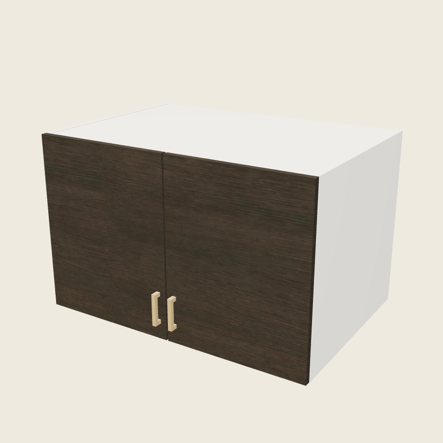 Torino Dark Wood Double Door Wall Cabinet - W362324 — 2020 catalog rendering; finish and installed options are illustrative