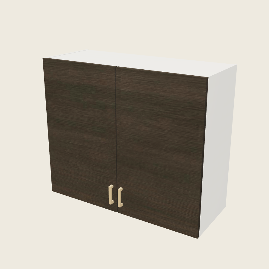 Torino Dark Wood Double Door Wall Cabinet - W3630 — 2020 catalog rendering; finish and installed options are illustrative