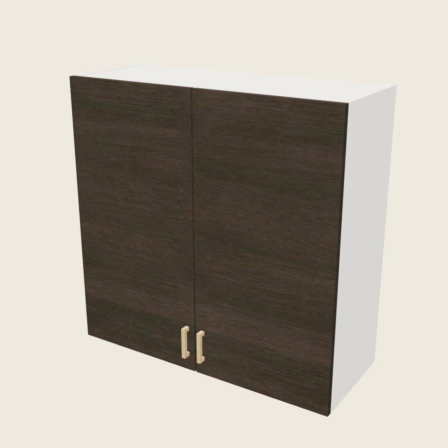 Torino Dark Wood Double Door Wall Cabinet - W3635 — 2020 catalog rendering; finish and installed options are illustrative