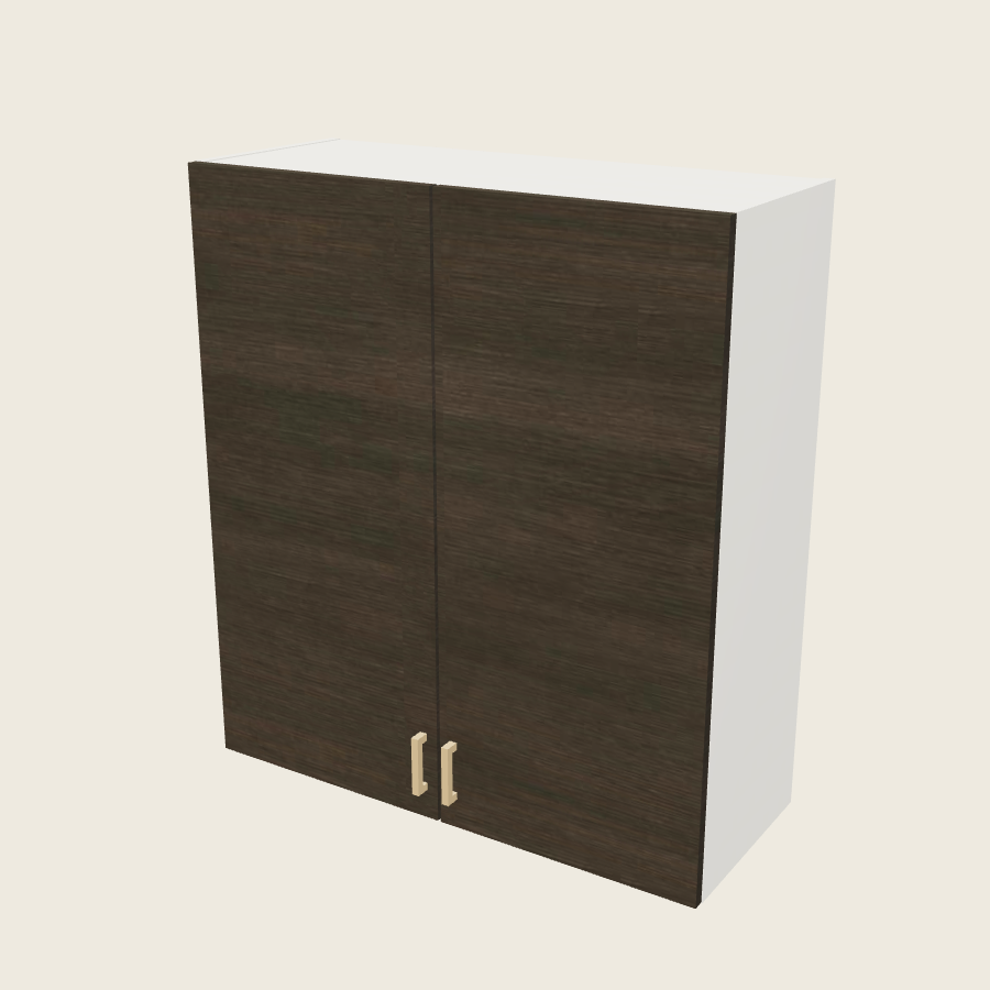 Torino Dark Wood Double Door Wall Cabinet - W3640 — 2020 catalog rendering; finish and installed options are illustrative