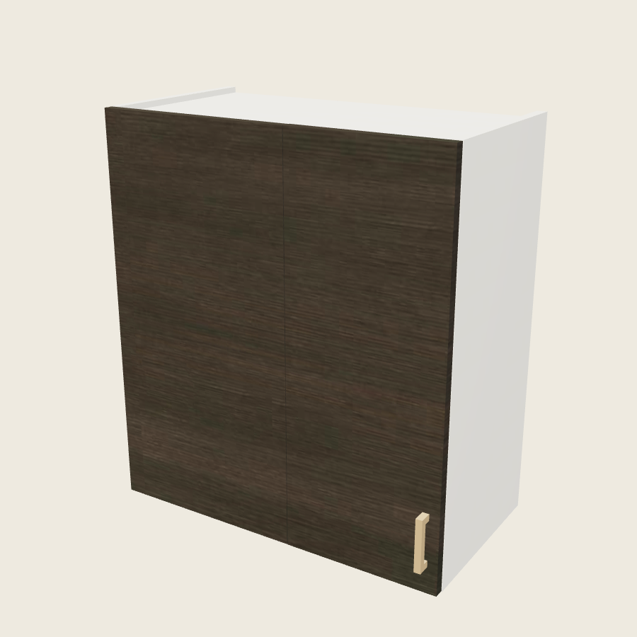 Torino Dark Wood Wall Blind Corner Cabinet - WBC27/3030 — 2020 catalog rendering; left-hand arrangement shown; finish and installed options are illustrative