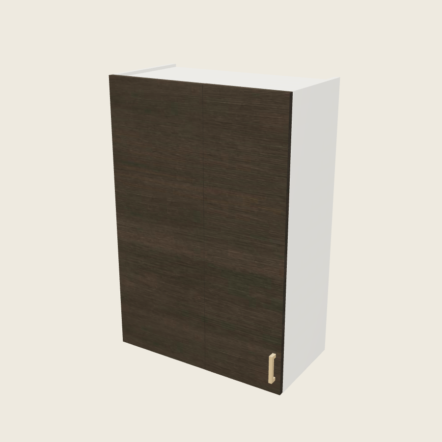 Torino Dark Wood Wall Blind Corner Cabinet - WBC27/3040 — 2020 catalog rendering; left-hand arrangement shown; finish and installed options are illustrative
