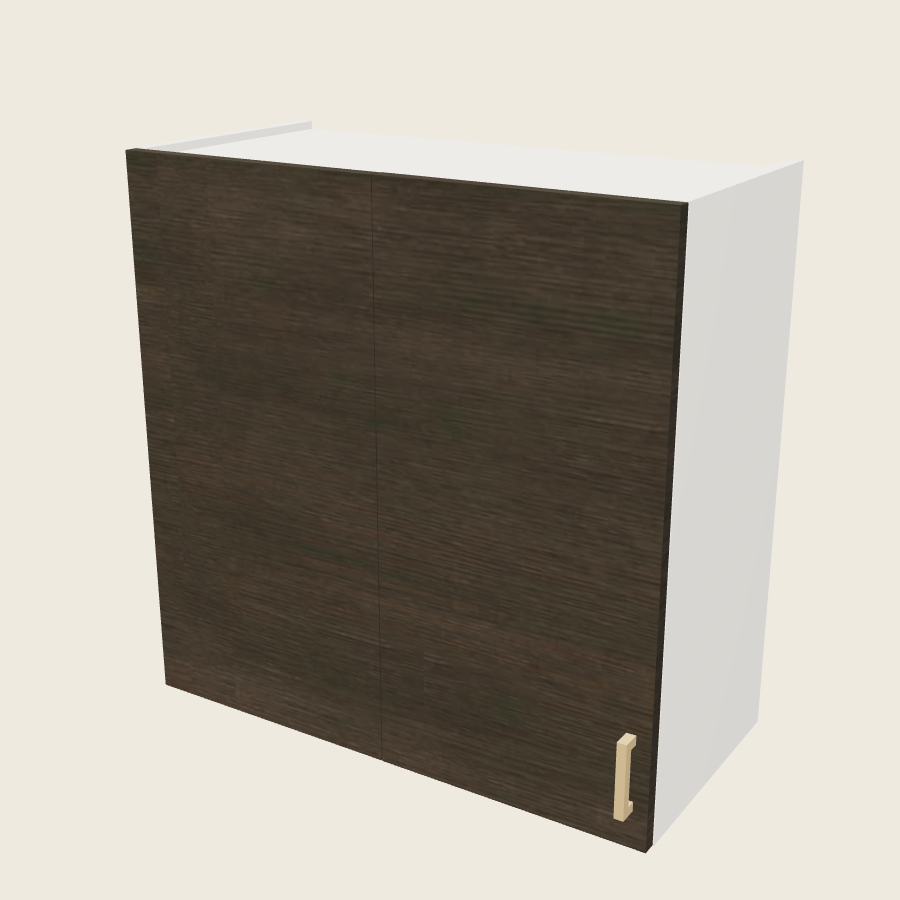 Torino Dark Wood Wall Blind Corner Cabinet - WBC30/3330 — 2020 catalog rendering; left-hand arrangement shown; finish and installed options are illustrative