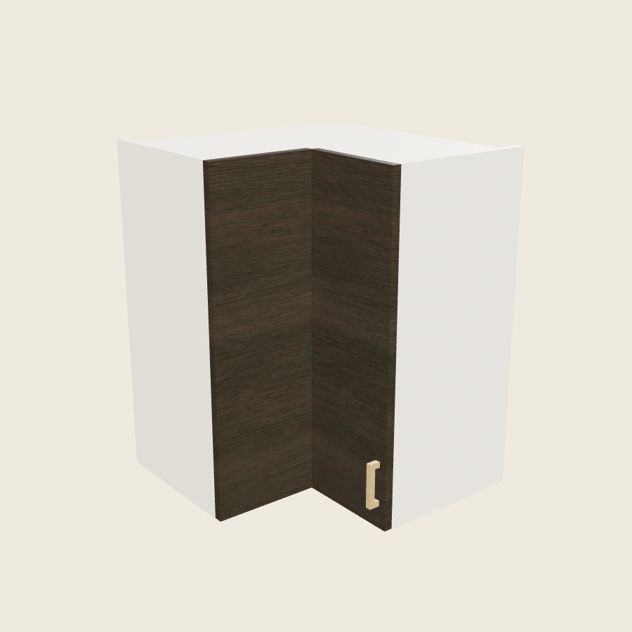 Torino Dark Wood Wall Easy Reach Cabinet - WER2430 — 2020 catalog rendering; left-hand arrangement shown; finish and installed options are illustrative