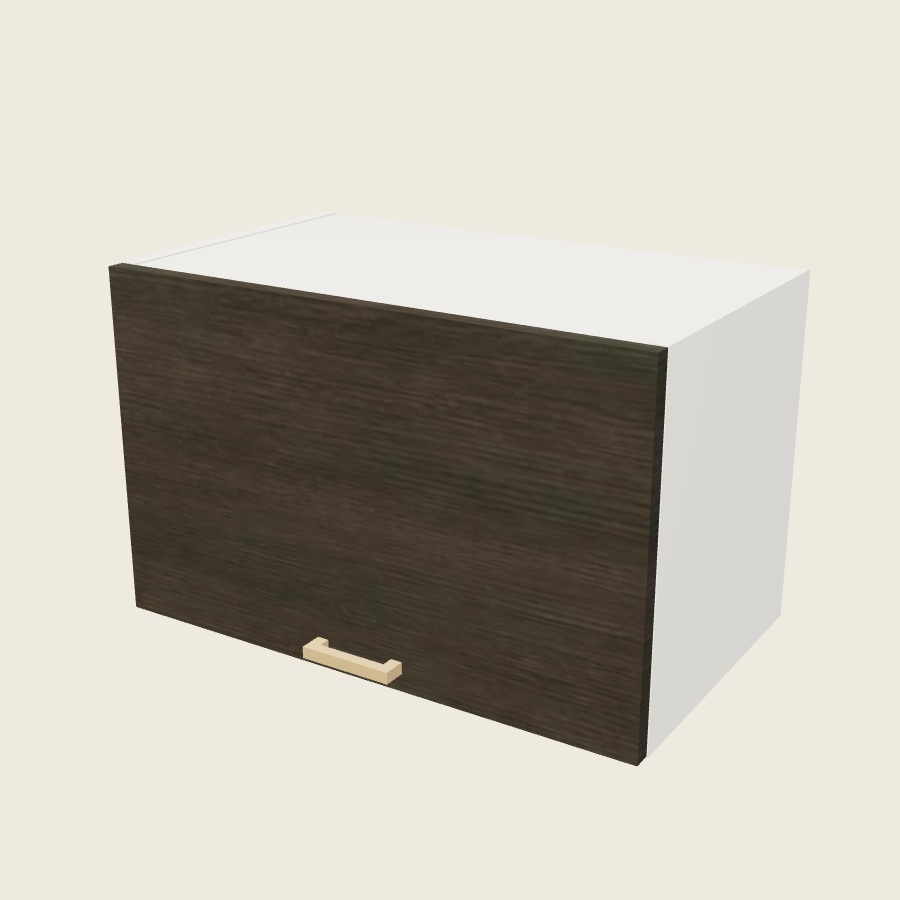 Torino Dark Wood Blum Aventos Flip Up Door Wall Cabinet - WFD2415-BLUM — 2020 catalog rendering; finish and installed options are illustrative