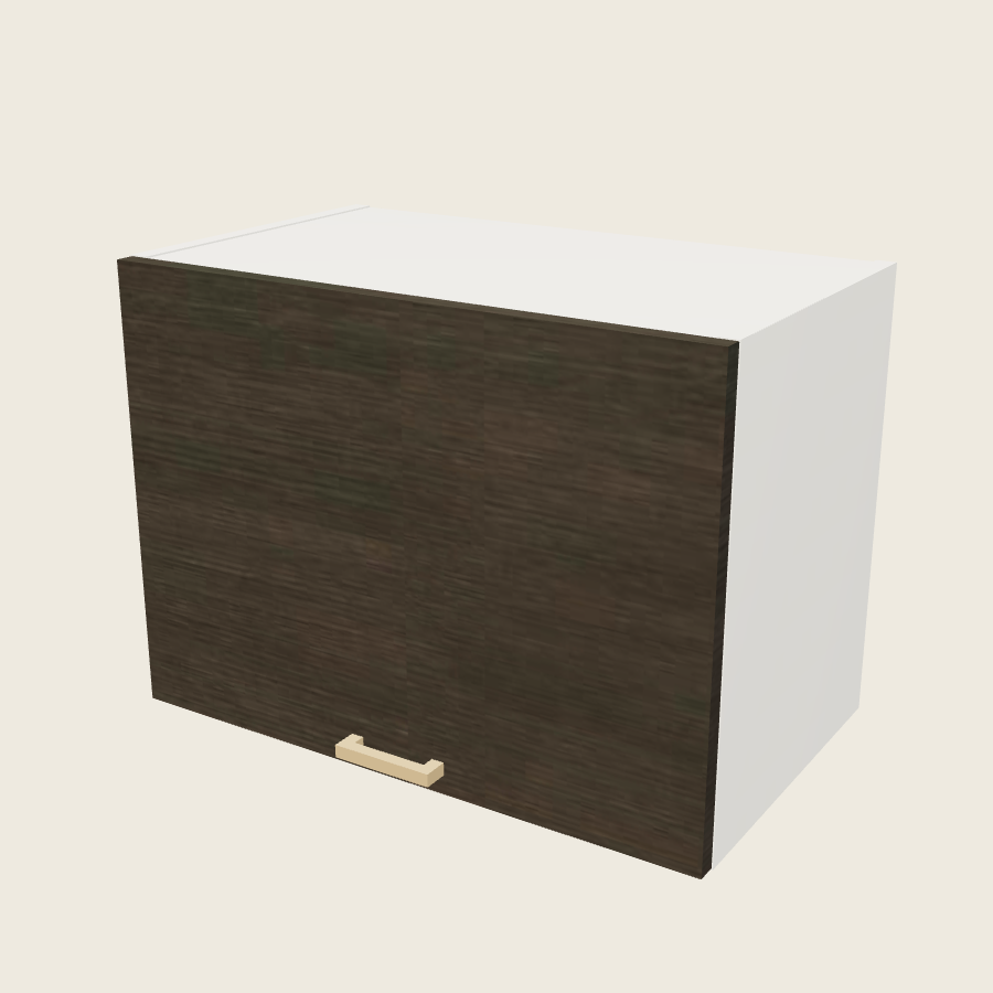 Torino Dark Wood Blum Aventos Flip Up Door Wall Cabinet - WFD2418-BLUM — 2020 catalog rendering; finish and installed options are illustrative