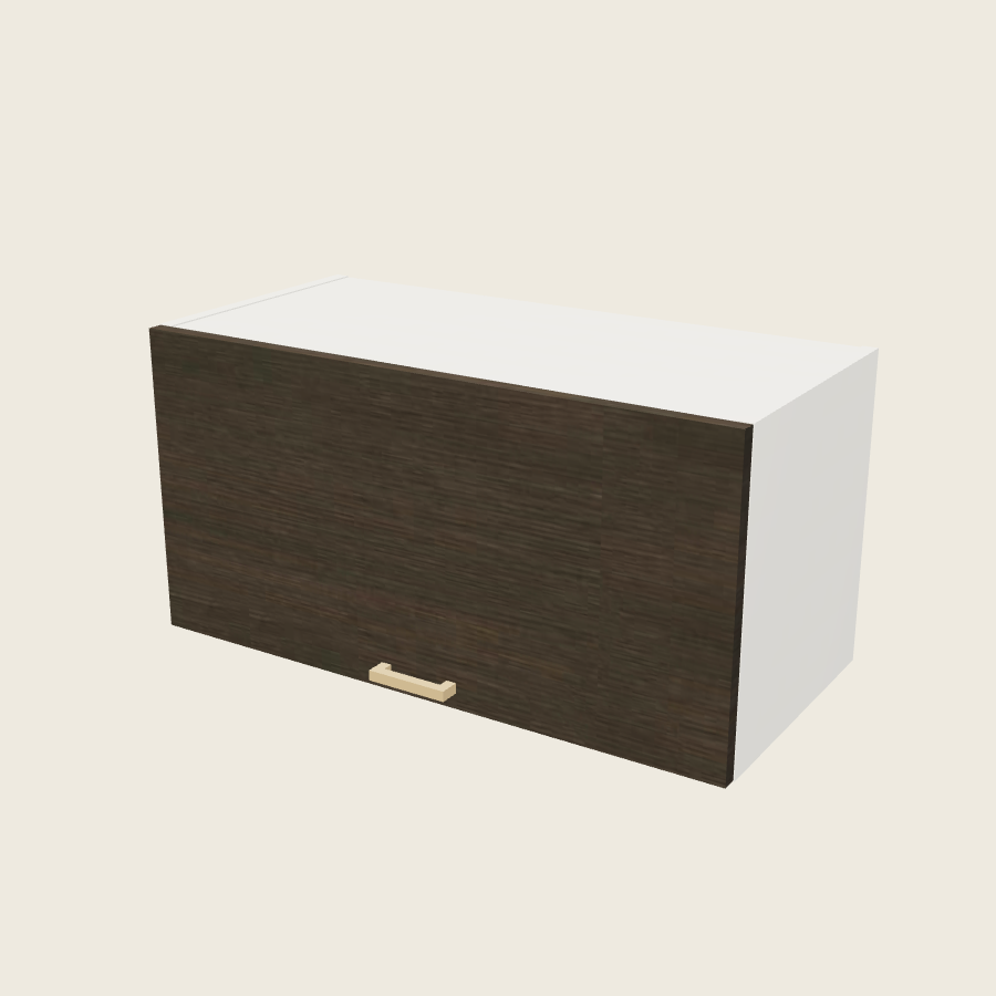 Torino Dark Wood Blum Aventos Flip Up Door Wall Cabinet - WFD3015-BLUM — 2020 catalog rendering; finish and installed options are illustrative