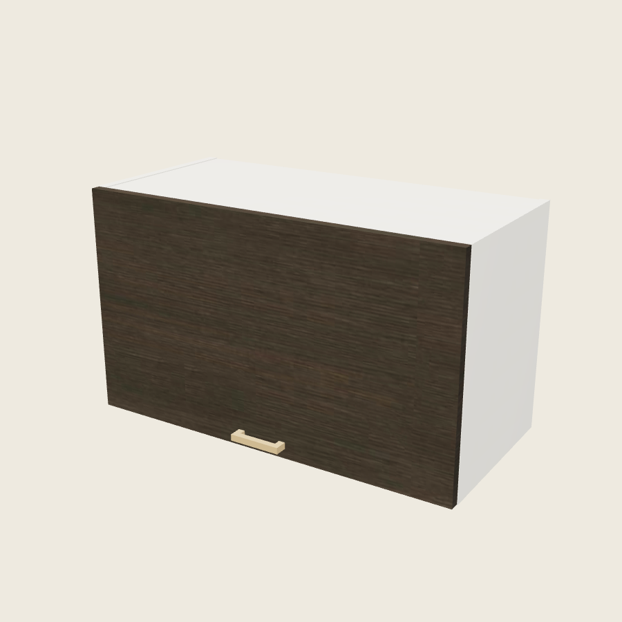 Torino Dark Wood Blum Aventos Flip Up Door Wall Cabinet - WFD3018-BLUM — 2020 catalog rendering; finish and installed options are illustrative