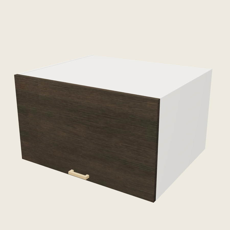 Torino Dark Wood Blum Aventos Flip Up Door Wall Cabinet - WFD301824-BLUM — 2020 catalog rendering; finish and installed options are illustrative