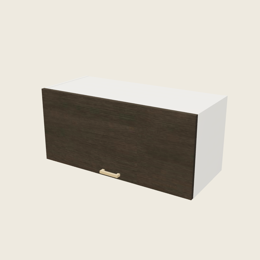 Torino Dark Wood Blum Aventos Flip Up Door Wall Cabinet - WFD3315-BLUM — 2020 catalog rendering; finish and installed options are illustrative