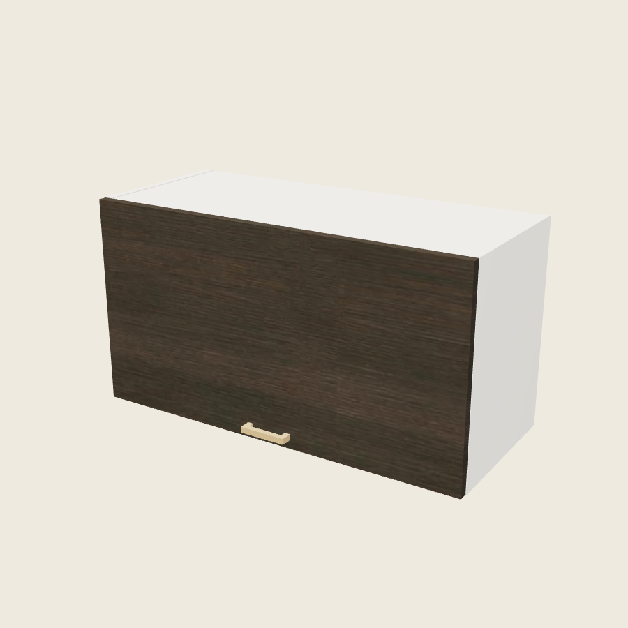 Torino Dark Wood Blum Aventos Flip Up Door Wall Cabinet - WFD3318-BLUM — 2020 catalog rendering; finish and installed options are illustrative