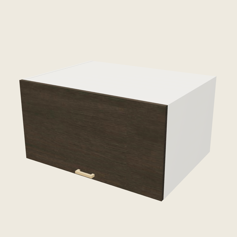 Torino Dark Wood Blum Aventos Flip Up Door Wall Cabinet - WFD331824-BLUM — 2020 catalog rendering; finish and installed options are illustrative