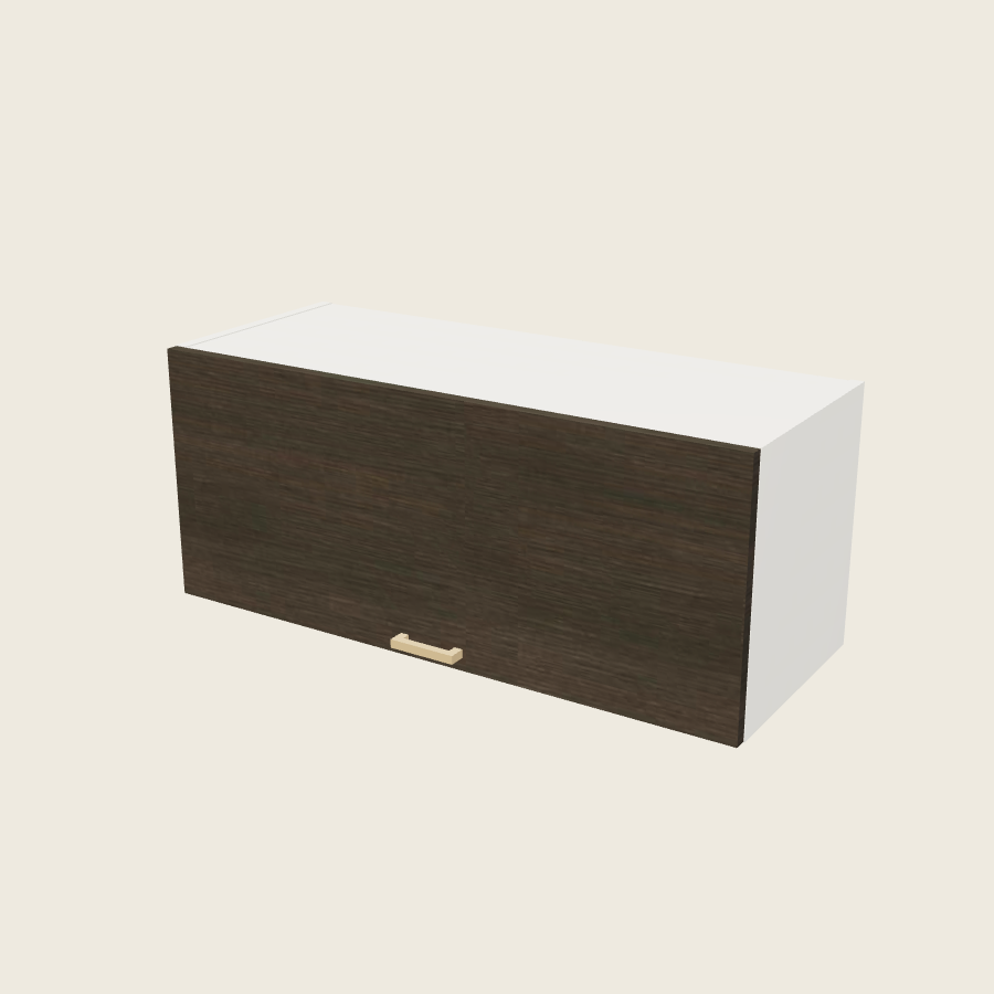 Torino Dark Wood Blum Aventos Flip Up Door Wall Cabinet - WFD3615-BLUM — 2020 catalog rendering; finish and installed options are illustrative