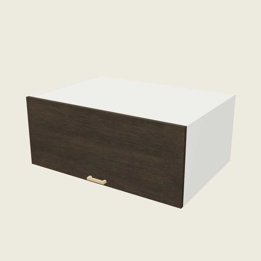 Torino Dark Wood Blum Aventos Flip Up Door Wall Cabinet - WFD361524-BLUM — 2020 catalog rendering; finish and installed options are illustrative