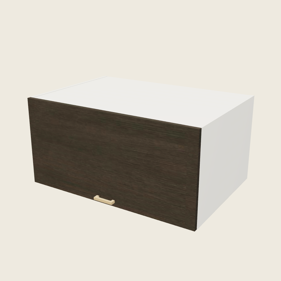 Torino Dark Wood Blum Aventos Flip Up Door Wall Cabinet - WFD361824-BLUM — 2020 catalog rendering; finish and installed options are illustrative