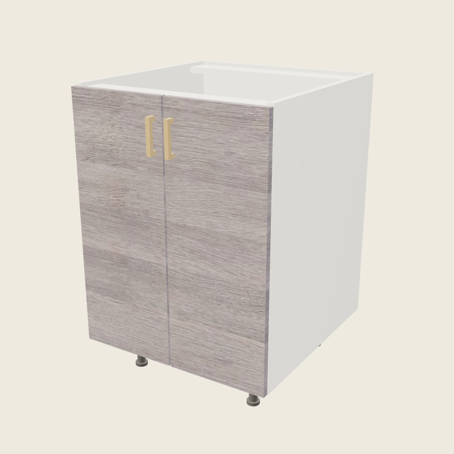 Torino Gray Wood Full Height Two Door Base - B24FH — 2020 catalog rendering; finish and installed options are illustrative