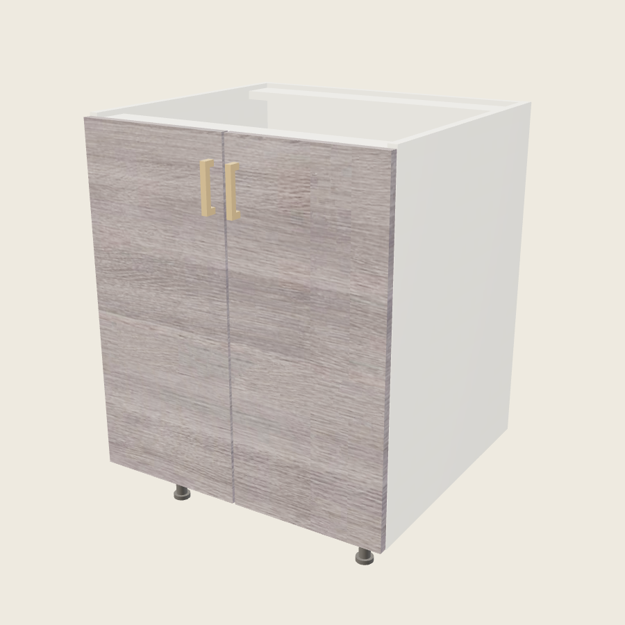 Torino Gray Wood Full Height Two Door Base - B27FH — 2020 catalog rendering; finish and installed options are illustrative