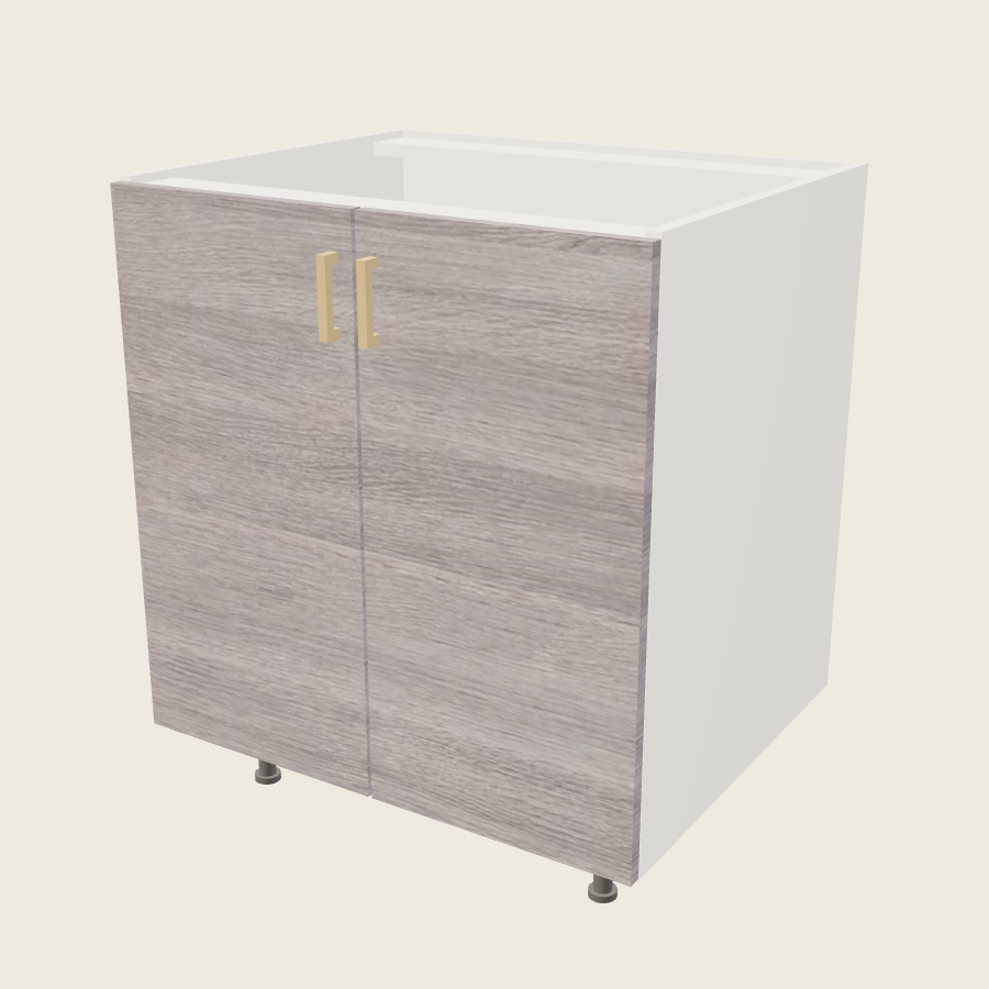 Torino Gray Wood Full Height Two Door Base - B30FH — 2020 catalog rendering; finish and installed options are illustrative