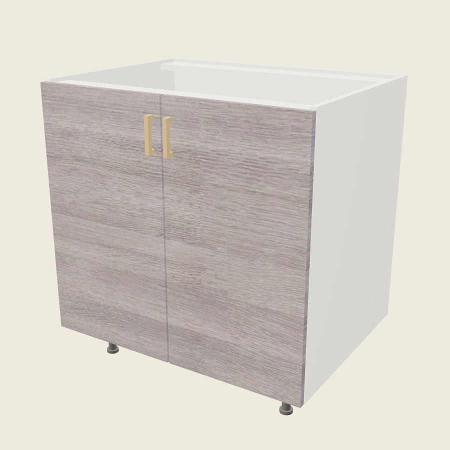 Torino Gray Wood Full Height Two Door Base - B33FH — 2020 catalog rendering; finish and installed options are illustrative