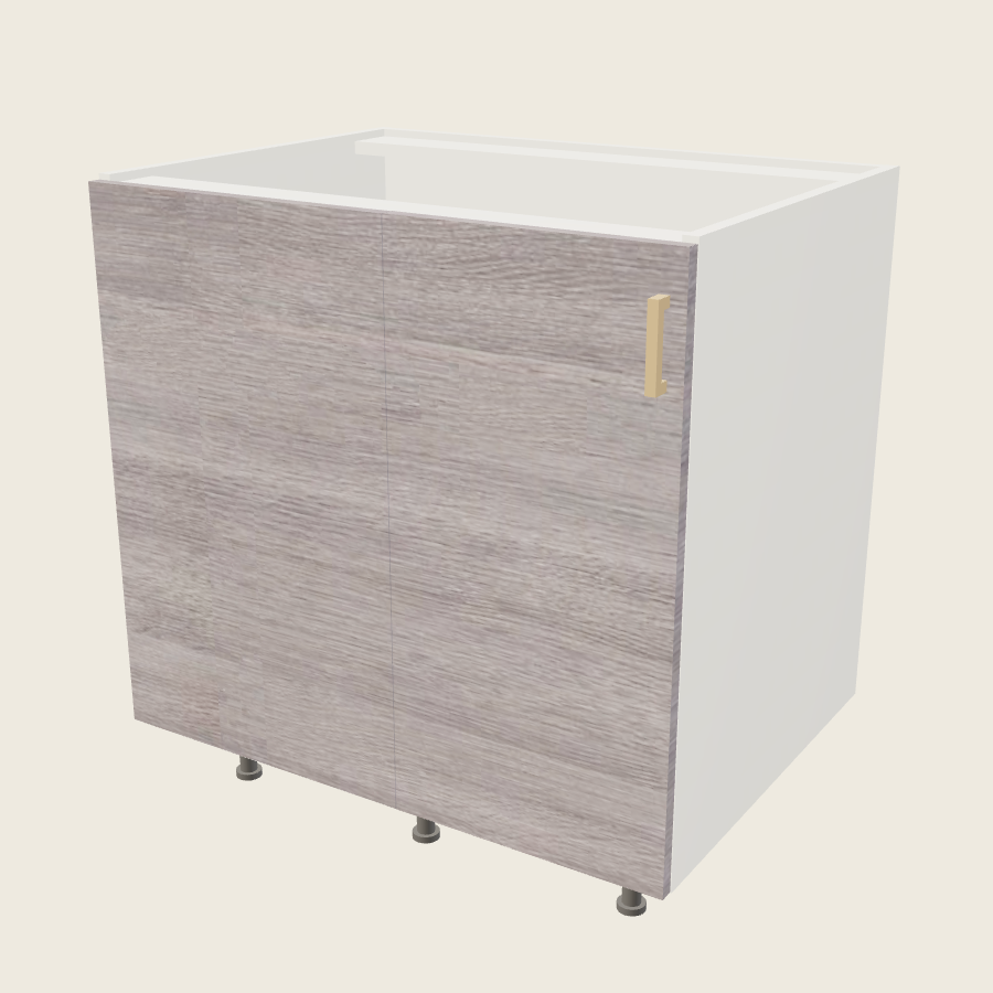 Torino Gray Wood Single Door Blind Base Corner Cabinet - BBC40/43FH — 2020 catalog rendering; left-hand arrangement shown; finish and installed options are illustrative