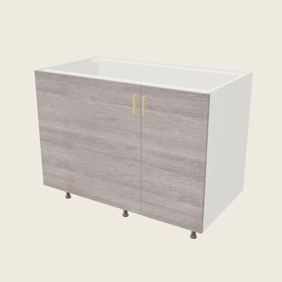 Torino Gray Wood Double Door Blind Base Corner Cabinet - BBC52/55FH — 2020 catalog rendering; left-hand arrangement shown; finish and installed options are illustrative