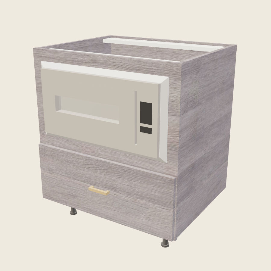 Torino Gray Wood Base Microwave Cabinet - BMW30 — 2020 catalog rendering; finish and installed options are illustrative