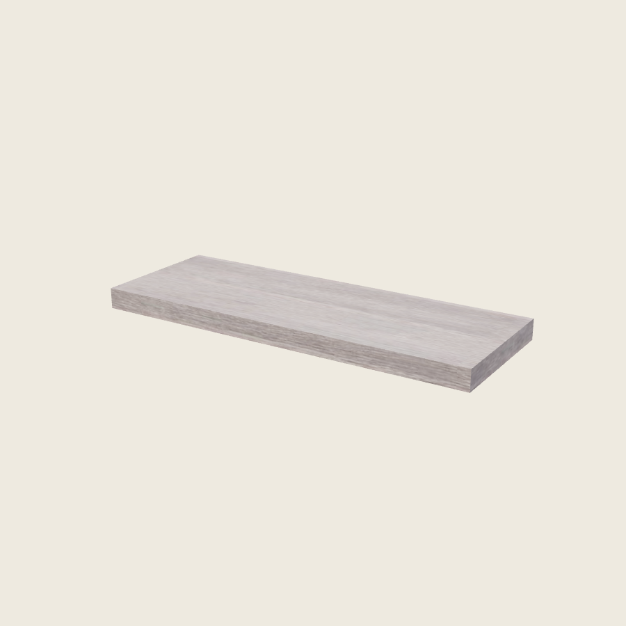 Torino Gray Wood Floating Shelf - FS36 — 2020 catalog rendering; finish and installed options are illustrative
