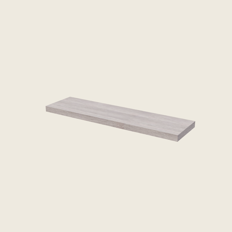 Torino Gray Wood Floating Shelf - FS48 — 2020 catalog rendering; finish and installed options are illustrative