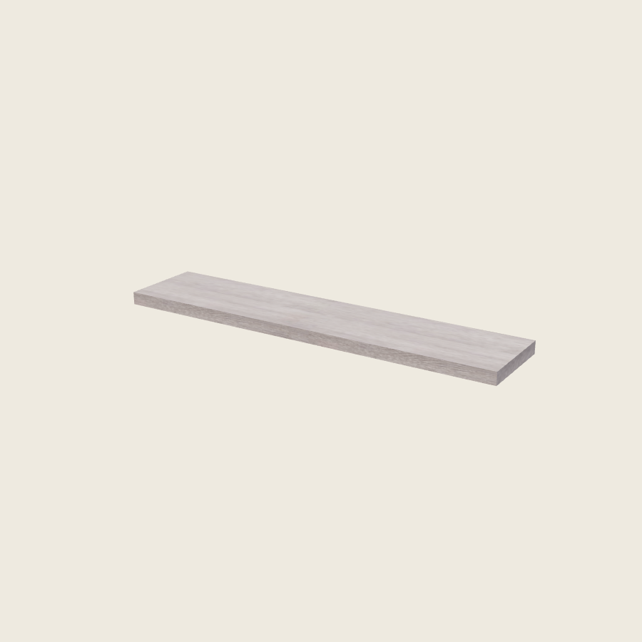Torino Gray Wood Floating Shelf - FS60 — 2020 catalog rendering; finish and installed options are illustrative