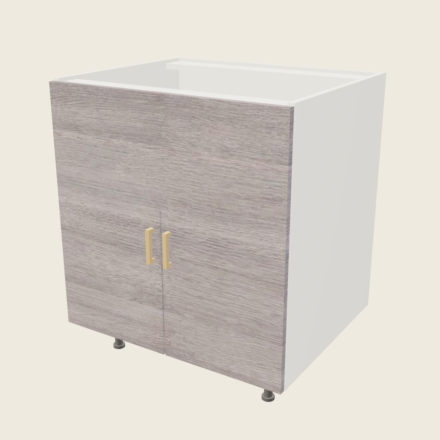 Torino Gray Wood Farm Sink Base - FSB30 — 2020 catalog rendering; finish and installed options are illustrative