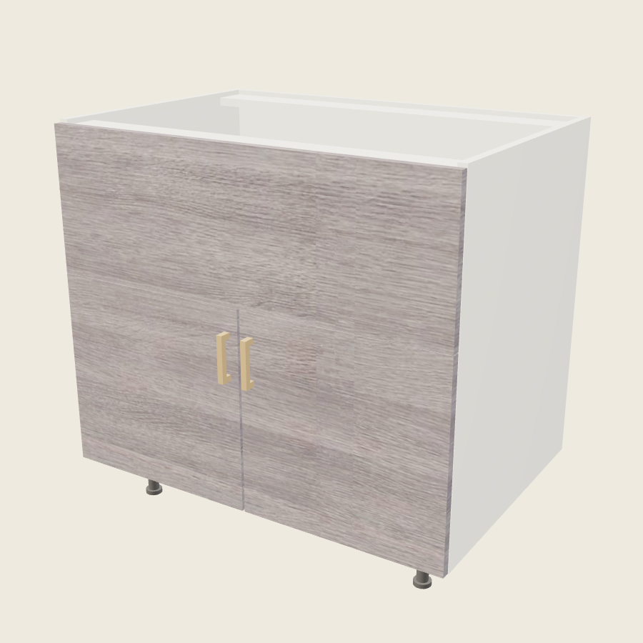 Torino Gray Wood Farm Sink Base - FSB36 — 2020 catalog rendering; finish and installed options are illustrative