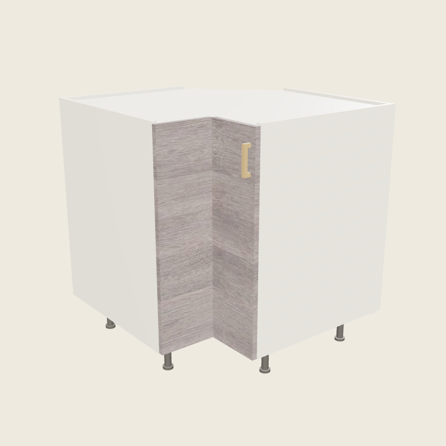 Torino Gray Wood Base Easy Reach Cabinets with Lazy Susan - LSB33 — 2020 catalog rendering; left-hand arrangement shown; finish and installed options are illustrative