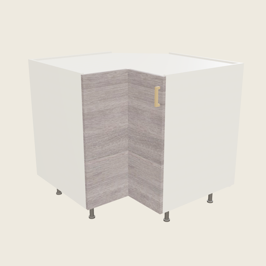 Torino Gray Wood Base Easy Reach Cabinets with Lazy Susan - LSB36 — 2020 catalog rendering; left-hand arrangement shown; finish and installed options are illustrative
