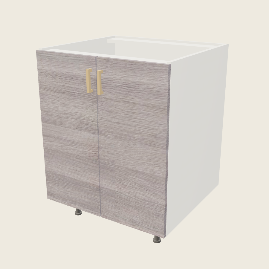Torino Gray Wood Full Height Double Door Sink Base - SB27FH — 2020 catalog rendering; finish and installed options are illustrative