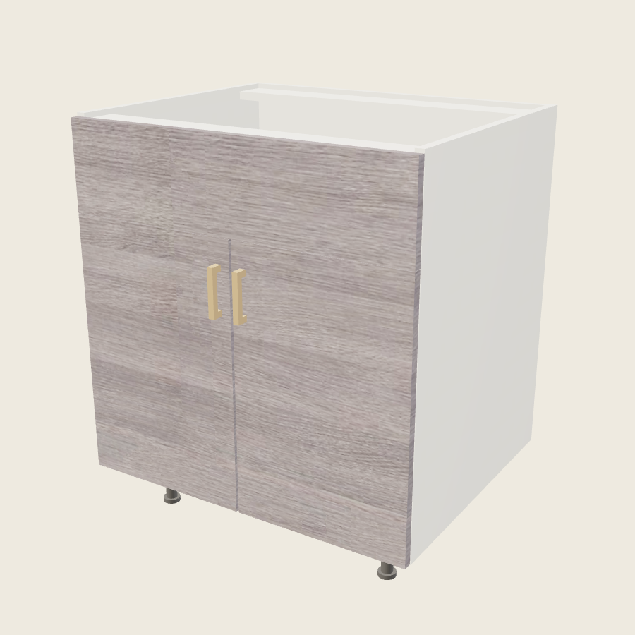 Torino Gray Wood Double Door Single False Drawer Front Sink Base - SB30 — 2020 catalog rendering; finish and installed options are illustrative
