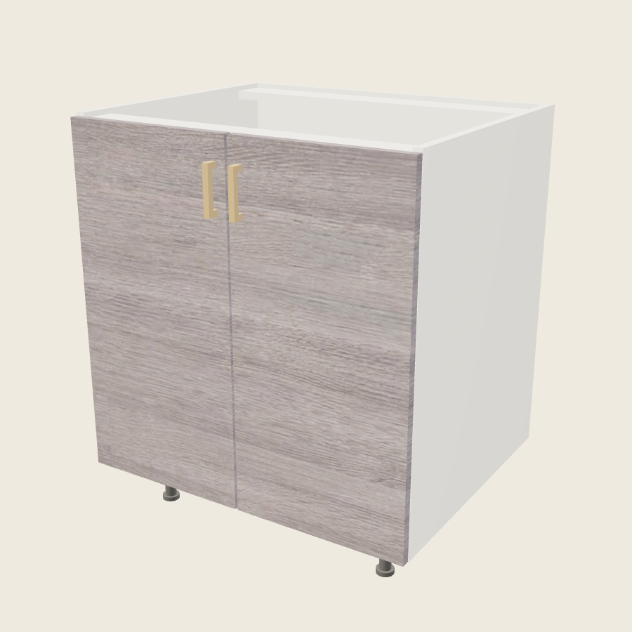 Torino Gray Wood Full Height Double Door Sink Base - SB30FH — 2020 catalog rendering; finish and installed options are illustrative