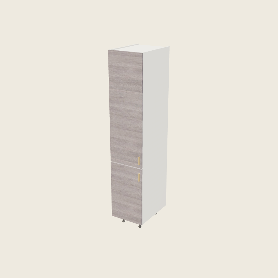 Torino Gray Wood Tall Utility Cabinet - T1889 — 2020 catalog rendering; left-hand arrangement shown; finish and installed options are illustrative