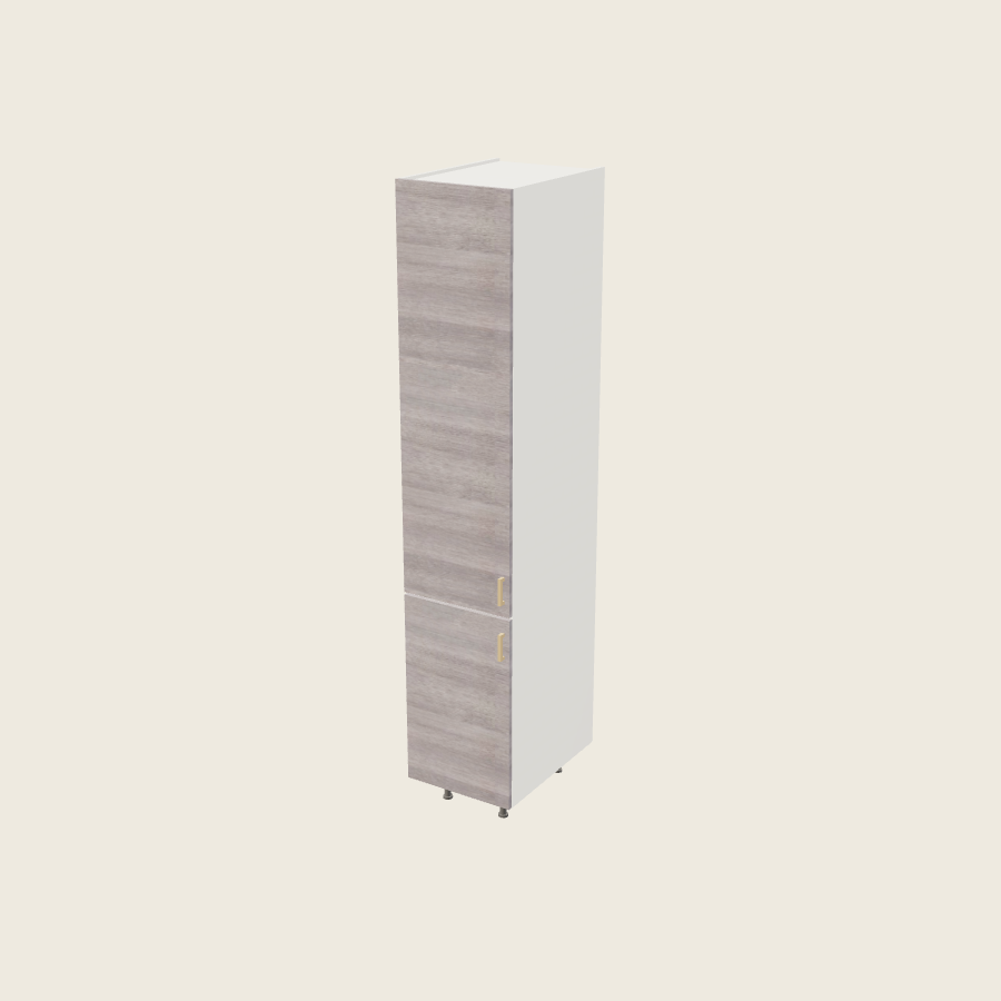 Torino Gray Wood Tall Utility Cabinet - T1894 — 2020 catalog rendering; left-hand arrangement shown; finish and installed options are illustrative