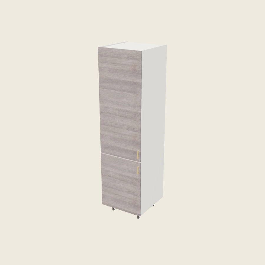 Torino Gray Wood Tall Utility Cabinet - T2489 — 2020 catalog rendering; left-hand arrangement shown; finish and installed options are illustrative