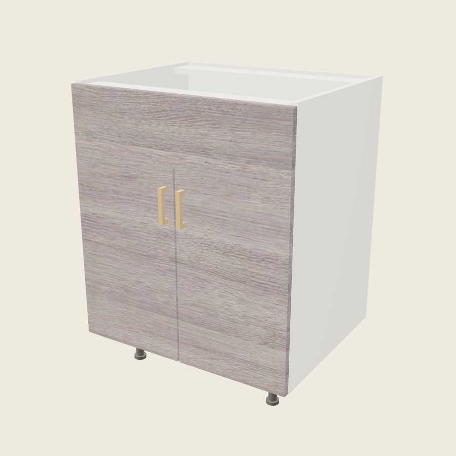 Torino Gray Wood Double Door Single False Drawer Front Vanity Sink Base - VSB27 — 2020 catalog rendering; finish and installed options are illustrative